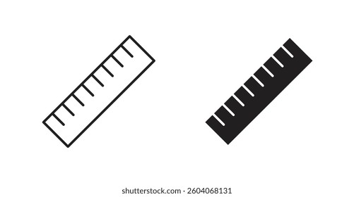 Ruler icons. thin line vector icons