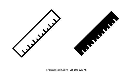 Ruler icons. thin line vector icons