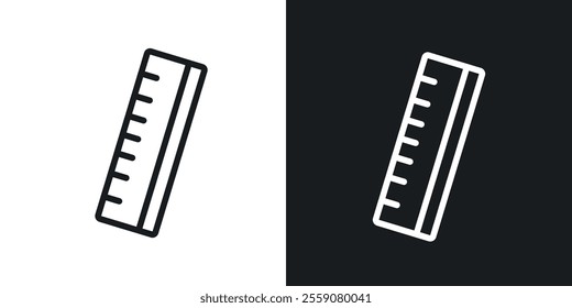 Ruler icons. vector set in black colors