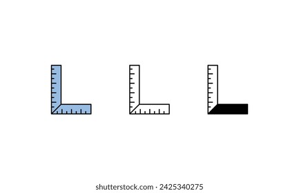 Ruler icons vector strock illustration
