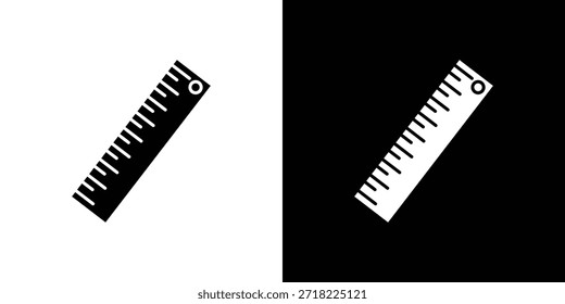 Ícones da régua. Pixels de símbolo de ilustração de modelo de vetor perfeitos