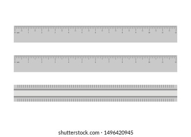 Ruler inch design isolated white background