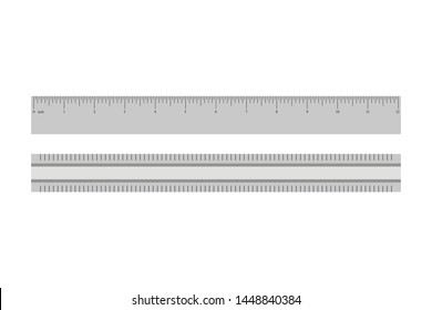 Ruler inch icon design isolated white background