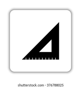 ruler instruments  - black vector icon
