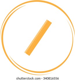 ruler. Internet button. Vector icon.