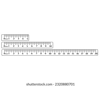 Ruler in isolate on a white background. Vector illustration