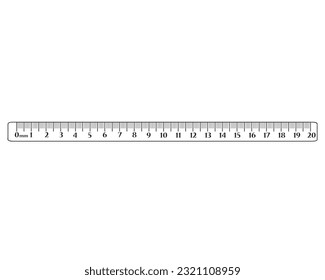Ruler in isolate on a white background. Vector illustration