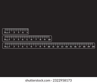 Ruler in isolate on a white background. Vector illustration
