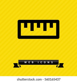 ruler isolated minimal icon. school tool line vector icon for websites and mobile minimalistic flat design.
