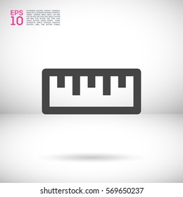 ruler isolated minimal icon. school tool line vector icon for websites and mobile minimalistic flat design.