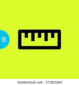 ruler isolated minimal icon. school tool line vector icon for websites and mobile minimalistic flat design.