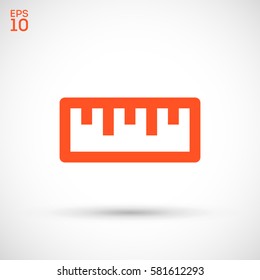 ruler isolated minimal icon. school tool line vector icon for websites and mobile minimalistic flat design.