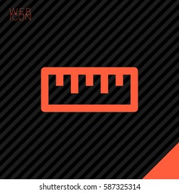 ruler isolated minimal icon. school tool line vector icon for websites and mobile minimalistic flat design.