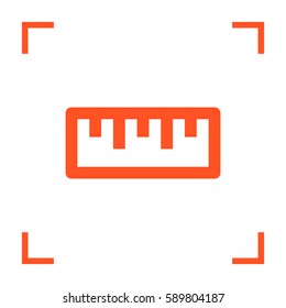 ruler isolated minimal icon. school tool line vector icon for websites and mobile minimalistic flat design.