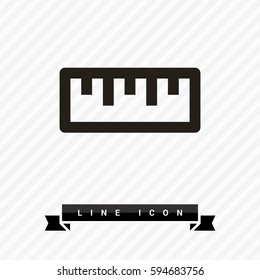 ruler isolated minimal icon. school tool line vector icon for websites and mobile minimalistic flat design.