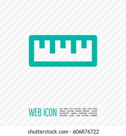 ruler isolated minimal icon. school tool line vector icon for websites and mobile minimalistic flat design.