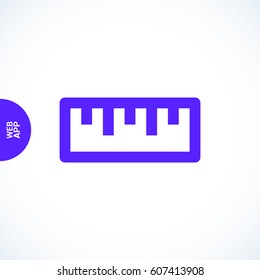 ruler isolated minimal icon. school tool line vector icon for websites and mobile minimalistic flat design.