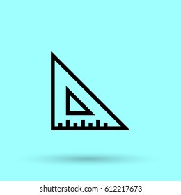 ruler isolated minimal icon. school tool line vector icon for websites and mobile minimalistic flat design.