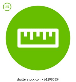 ruler isolated minimal icon. school tool line vector icon for websites and mobile minimalistic flat design.