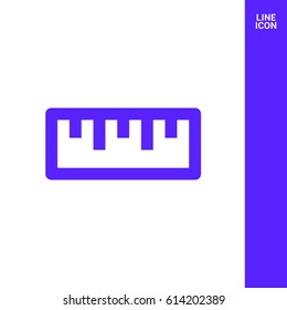 ruler isolated minimal icon. school tool line vector icon for websites and mobile minimalistic flat design.