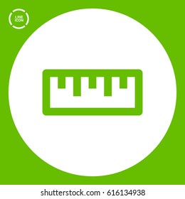 ruler isolated minimal icon. school tool line vector icon for websites and mobile minimalistic flat design.