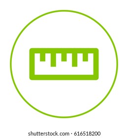 ruler isolated minimal icon. school tool line vector icon for websites and mobile minimalistic flat design.
