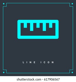 ruler isolated minimal icon. school tool line vector icon for websites and mobile minimalistic flat design.