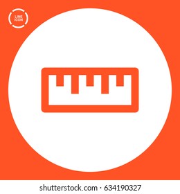 ruler isolated minimal icon. school tool line vector icon for websites and mobile minimalistic flat design.