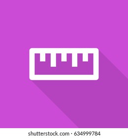ruler isolated minimal icon. school tool line vector icon for websites and mobile minimalistic flat design.