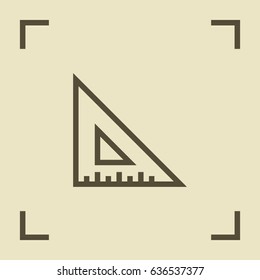 ruler isolated minimal icon. school tool line vector icon for websites and mobile minimalistic flat design.