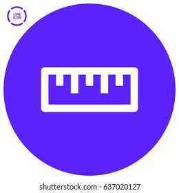 ruler isolated minimal icon. school tool line vector icon for websites and mobile minimalistic flat design.