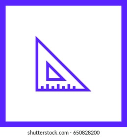 ruler isolated minimal icon. school tool line vector icon for websites and mobile minimalistic flat design.