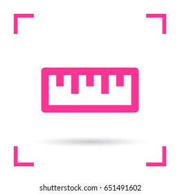 ruler isolated minimal icon. school tool line vector icon for websites and mobile minimalistic flat design.