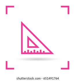 ruler isolated minimal icon. school tool line vector icon for websites and mobile minimalistic flat design.