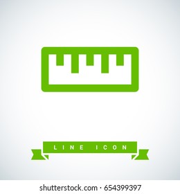 ruler isolated minimal icon. school tool line vector icon for websites and mobile minimalistic flat design.