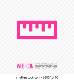 ruler isolated minimal icon. school tool line vector icon for websites and mobile minimalistic flat design.
