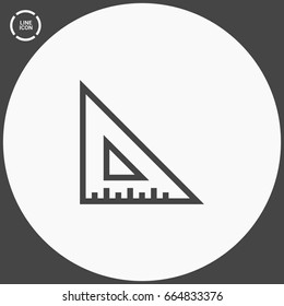 ruler isolated minimal icon. school tool line vector icon for websites and mobile minimalistic flat design.