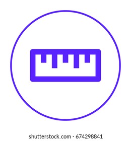 ruler isolated minimal icon. school tool line vector icon for websites and mobile minimalistic flat design.