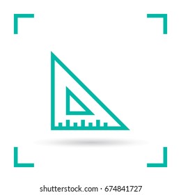 ruler isolated minimal icon. school tool line vector icon for websites and mobile minimalistic flat design.