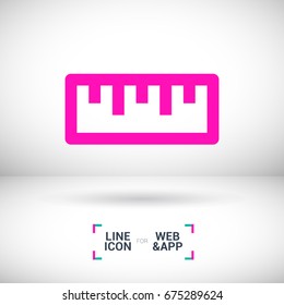 ruler isolated minimal icon. school tool line vector icon for websites and mobile minimalistic flat design.
