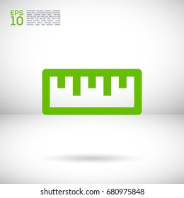 ruler isolated minimal icon. school tool line vector icon for websites and mobile minimalistic flat design.