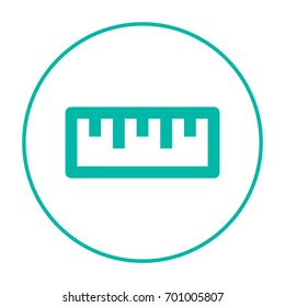 ruler isolated minimal icon. school tool line vector icon for websites and mobile minimalistic flat design.