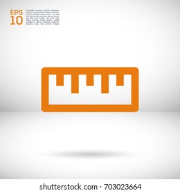 ruler isolated minimal icon. school tool line vector icon for websites and mobile minimalistic flat design.