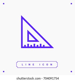 ruler isolated minimal icon. school tool line vector icon for websites and mobile minimalistic flat design.