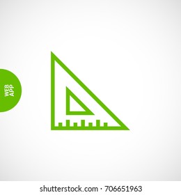 ruler isolated minimal icon. school tool line vector icon for websites and mobile minimalistic flat design.