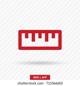 ruler isolated minimal icon. school tool line vector icon for websites and mobile minimalistic flat design.