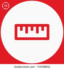 ruler isolated minimal icon. school tool line vector icon for websites and mobile minimalistic flat design.