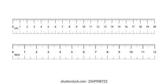 Ruler isolated on white background