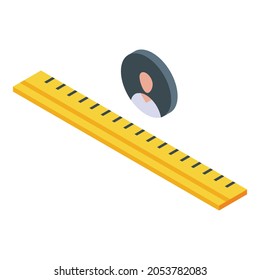 Ruler keep distance icon. Isometric of Ruler keep distance vector icon for web design isolated on white background