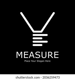 Ruler letter Y vector logo design. Suitable for education, banner, poster, print, pattern, logo.